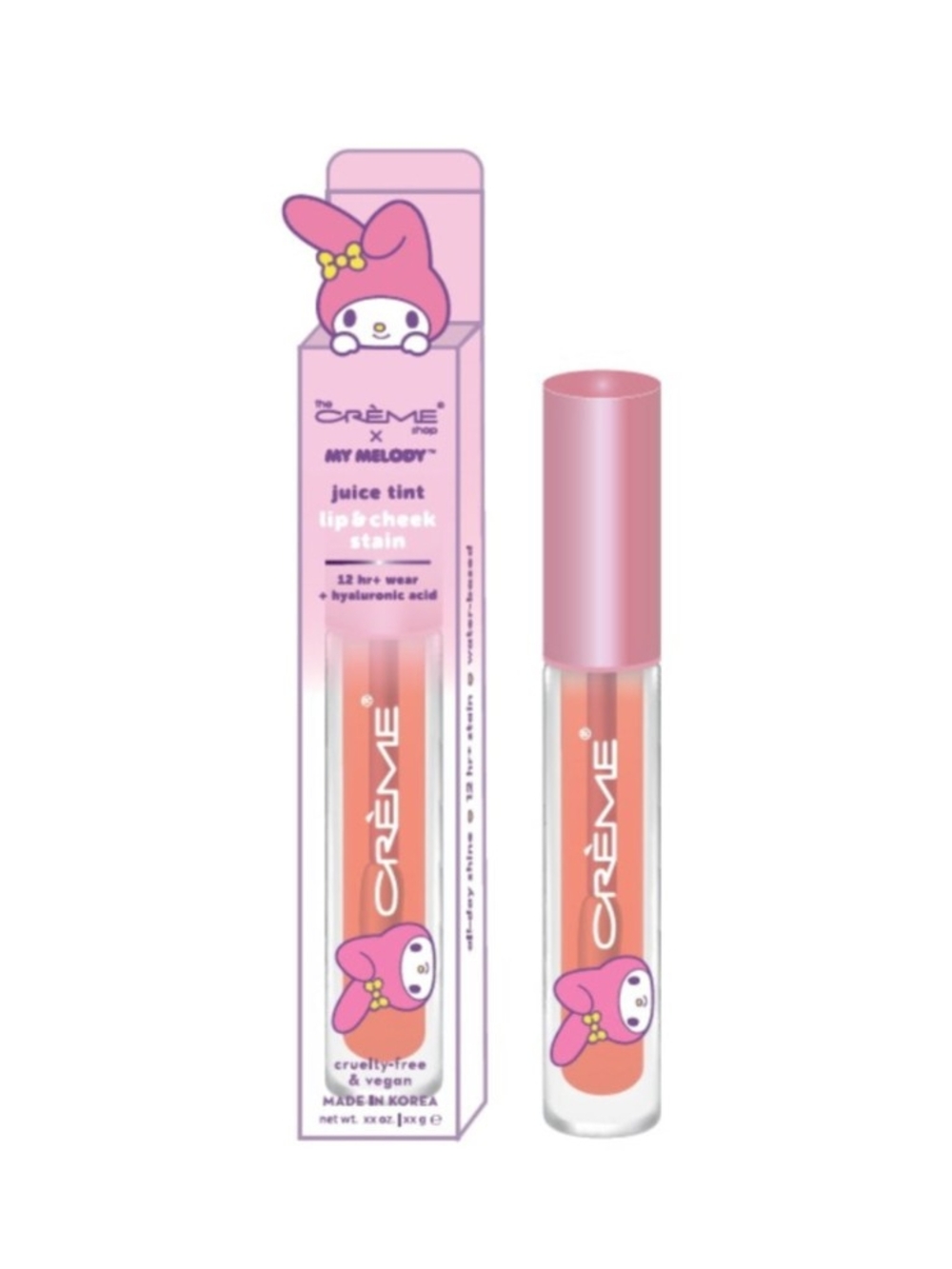 🌸 Crème x My Melody Juice Tint Lip & Cheek Stain — Pink Cookie Crush